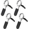 NYGGTYK 4 pezzi, fibbia per manubri, dado esagonale con anello, collare esagonale, chiusura a molla per manubrio, morsetto per bilanciere, accessori per sollevamento pesi (nero)