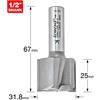Trend 4/90 x 1/2 carburo di tungsteno fresa a due