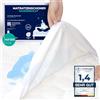 ZenPur Coprimaterasso, prodotto nell'UE, certificato Oeko-TEX Standard 100, in cotone, impermeabile e durevole, protezione e comfort in uno (140 x 200 cm, Bianco)