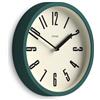 Jones Clocks® Hot Tub Orologio a parete | Piccolo orologio a tondo retrò | 20cm | Verde scuro | Numeri facili da leggere | Ideale per cucina, ufficio, stanza dei bambini, spazi grandi o piccoli