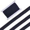 GORGECRAFT Rotolo di Nastro Elastico Piatto Antiscivolo In Silicone Da 9 m X 12mm con Cinghia Elastica In Gomma Da 5mm per Fascia per Capelli Fai Da Te Indumenti Cappelli Borse Artigianato Cucito Nero