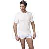 NOTTINGHAM 6 Pezzi Maglia Uomo Mezza Manica Girocollo TM18 in Lana e Cotone (Bianco, 8/3XL)