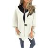 Generic Giacca Ampia da Donna, Casual, alla, con Cerniera, Colletto alla Coreana Giubbino Donna 100 Grammi Piumino Donna Invernale (White, XL)