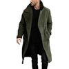 Generico Uomo Trenchcoat in Tweed Doppiopetto Classico Ufficio Cappotti di Lana Nuovi Giubbotto Manica Lunga Lungo Trench Lungo Lana da Uomo Casual Giacca con Colletto Rovesciato Invernale Viaggi