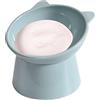 Caneem Ciotola per gatti, ciotole rialzate per cibo per gatti anti vomito, ciotole rialzate per gatti rialzate, ciotola rialzata inclinata, ciotola in ceramica per animali domestici per gatti con faccia
