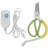 Pyhodi Cesoie Elettriche Riscaldanti a Temperatura Regolabile, Forbici Riscaldate con Lame in Acciaio con Luce Display, Impugnatura Comoda, Cesoia a Caldo Potente e (Spina europea 220 V)
