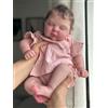 BNNPUU Realistica 50 cm Bambole Reborn Bambina Bambole Reborn Femmina Bambolotti di Silicone Reborn Babys Dolls Ragazza Bambini Giocattoli 20 Pollice Originali Ragazza Occhi Chiusi