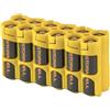 STORACELL Powerpax 12 AA battery Caddy - caution Yellow