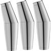 WOTOR Boston Set di 3 shaker per cocktail in acciaio inossidabile da 530 ml e 830 ml, shaker da martini in metallo per barman, strumenti da bar professionali per barman (argentato)