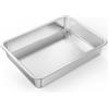 Onlyfire Rostiera Profonda Antiaderente, Teglia da Forno in Acciaio Inox per Grill a Gas/Carbone e Forno, 39.5 x 29.5 x 7 cm