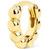 SINGULARU - Orecchino Singolo Pebbles XS. Cerchio in Argento Sterling 925 con Finitura in Oro 18Kt. Chiusura Congo. Gioielli per Donna
