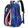 FANDARE Zaino per Bambini con Porta di Ricarica USB - Borsa Scuola Galaxy Leggera per Ragazzi e Adolescenti