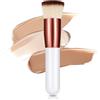 GlasFlength Pennello Fondotinta Liquido, Pennelli Make Up Pennello per Fondotinta Flat Top Pennelli Kabuki a Punta Piatta Pennelli Trucco Professionale Strumenti per Fondotinta Liquido Correttore