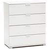 MeMi Me614BIA Cassettiera Gia' Montata, Legno, Bianco, 38x75x85 cm