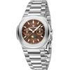 TAYSHILEY Orologio da polso da donna, al quarzo, in acciaio inox, impermeabile, con zaffiro sintetico, data automatica, fasi lunari, visualizzazione della settimana, Marrone PD-1786 Nuovo, giapponese