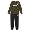 PUMA No.1 Logo Sweat Suit FL B - Tuta Ragazzi, Dark Olive, 670884