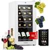 KLARSTEIN Cantinetta Vino Design, Cantinetta Vino Refrigerata a Zona Singola per Vino Rosso, Bianco e Birra, Controlli Touch, Frigo Vino Cantinetta per Esterno/Interno, 5-18°C, 44L, 15 Bottiglie