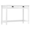 vidaXL Consolle Hill 2 Cassetti 110x45x74 cm Massello di Pino