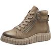 Tamaris Comfort Sneaker da donna alti in pelle con cerniera, Marrone (Camel Nubuc), 39 EU