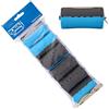 PONIK'S PROFESSIONAL - Bigodini per Set Permanente, 6 Pezzi, 40 mm, Piccolo Bigodino Ondulato Freddo Con Linguette in Gomma Rotonda - Blu Nero