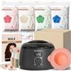 KOTAMU Cera Brasiliana Kit di Cera Nero Digitale per Donne e Uomini, Cere Dura per Pelle Sensibile, Wax Machine Professionale per Sopracciglia, Viso, Gambe, Ascelle, con 37 Accessori per Casa e Salone