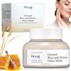 Hpbaggy Maschera Viso al Riso,Fango per il viso Copre la Cura Della Pelle,Maschera Idratante al Fango di Riso,Argilla Idratante Maschera Rassodante per una Pelle Liscia e Chiara,Luminosità Naturale