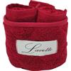 CA' D'ORO Cestino Lavette 100% Cotone 350 gr/mq con trapuntatura (Bordeaux, 3 Lavette)