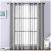 HOME ZEN HOUSEHOLD LINEN TENDA 140X280 cm con 8 anelli IRIS effetto lino per interni (GRIGIO PERLA)
