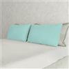 Italian Bed Linen Coppia Federe Max Color 100% cotone, misura federa 50x80 cm con patella interna, Tinta Unita - VERDE ACQUA
