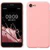 kwmobile Custodia Compatibile con Apple iPhone SE (2022) / iPhone SE (2020) / iPhone 8 / iPhone 7 Cover - Back Case per Smartphone in Silicone TPU - Protezione Gommata - rosa opaco