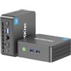 GMKtec Mini PC G3 Plus, Intel Twin Lake N150 (aggiornato N100) 16 GB di RAM 3200 MHz 1 TB SSD M.2 NVME PCIE3.0 SSD, Mini Computer, USB 3.2 * 4, 2*HDMI 4K @ 60Hz, 2.5G LAN, Micro PC