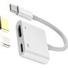 HOYULLI Adattatore USB C A HDMI(2in1) Type-c Ricarica Cavo Per Apple IPhone 15 TV Display Port Per iPad MacBook Adapter Convertitore Displayport Video Hub Tipo C SDoppiatore Compatibile Per Samsung HDMI+tp