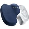 FORTEM Cuscino Sedia Ufficio, Cuscino Memory Foam per Seduta, Sedia Gaming, Poltrona, Supporto Ergonomico, Fodera Traspirante e Lavabile, Base Antiscivolo, Forma a U, per Casa, Lavoro e Viaggi