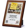3-B BARI RUSTICO Cornice per foto - marrone scuro/oro - 15x21 cm (A5) cornice in legno di pino con vetro acrilico