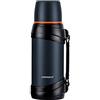 LOKPESCO Borraccia da viaggio per bevande calde e fredde 2 l, in acciaio inox, con isolamento sottovuoto, thermos termico per caraffa, bottiglie di acqua calda con tazza per escursionismo, campeggio e molto