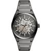 Fossil Orologio da uomo, movimento al quarzo con cinturino in acciaio o in pelle, Argento piombo