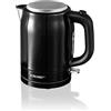 Cloer 4510 Bollitore Elettrico in Acciaio Inossidabile, 2200 W, indicatore del livello dell'acqua, protezione contro il surriscaldamento e il funzionamento a secco, 1 litro, nero