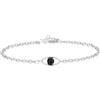 COAI Bracciale da Donna in Argento 925 con Charm Occhio Turco in Onice Nero, Bracciale Malocchio Portafortuna