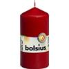 Bolsius - Candela a colonna piccola, 60 mm di larghezza, colore: Rosso