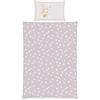 Herding babybest Set di biancheria da letto Flower Bunny, federa ca. 40x60 cm, copripiumino ca. 100x135 cm, con abbottonatura e risvolto hotel, 100% cotone, flanella