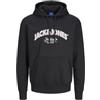 JACK & JONES Jorbronx Arch Big Sweat Hood Ub Felpa con Cappuccio, Nero, S Uomo