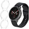 iVoler 3 Pezzi Cover e Pellicola Protettiva per Samsung Galaxy Watch Active 2 44mm, Copertura Completa Custodia Trasparente, Ultra Sottile Morbida TPU Anti-Graffio Protezione Schermo Antiurto Case