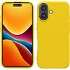 kwmobile Custodia Compatibile con Apple iPhone 16 Cover - Back Case per Smartphone in Silicone TPU - Protezione Gommata - giallo radiante