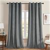 Joydeco Tende termiche in velluto, protezione dal freddo, in velluto, confezione da 2 pezzi, altezza 260 x larghezza 140, colore grigio, per soggiorno, camera da letto