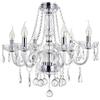 A1A9 Luci lampadario di cristallo Maria Theresa, vetro trasparente K9 cristallo 6 bracci plafoniera LED illuminazione a sospensione per soggiorno, sala da pranzo, corridoio, salotto, D58cm H53cm