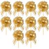 SSKHE10 Pezzi Fiocchi Oro Matrimonio, Fiocchi Auto Matrimonio Gold Coccarde Bianche Matrimonio Fiocco Matrimonio Auto per Natale, Matrimoni, Feste, San Valentino Decorazione e Compleanno
