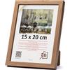 3-B Cornice immagine MEGA - Marrone (rovere con venature del legno visivamente morbide) - 15x20 cm - cornice in legno con vetro acrilico