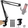 SUNMON QuadCast Braccio per Microfono - Supporto per Microfono Compatibile con HyperX QuadCast S, HyperX Solocast, Blue Yeti, Razer Seiren Mini USB Mic di SUNMON