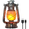 ACMHNC Lanterne da Esterno Vintage, Lampada da Tavolo Senza Fili Ricaricabile LED Lanterna da campeggio giardino Nostalgia Lanterna Batteria, Effetto Fiamma, Per Ristorante, Cortile, Portico