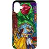 Disney La Bella e la Bestia - Vetro colorato Belle e Principe Custodia per iPhone 16 Plus